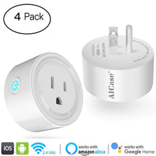 Load image into Gallery viewer, Wifi Smart Plug Wlan Outlets Wireless Smart Mini Outlet Compatible With Amazon Alexa Echo,Google Home No Hub Required, White