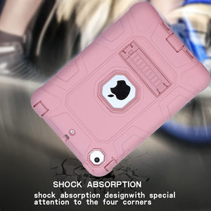 Hybrid Shockproof Hard Rubber Kickstand Case Cover for Apple iPad Mini 1/2/3