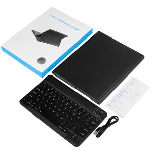 Leather Keyboard Case with Pencil Holder For  iPad 10.2