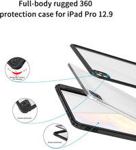 Load image into Gallery viewer, Waterproof Case,with Built-in Screen Protector Dustproof Submersible Full-Body Cover for 2020 iPad Pro 12.9
