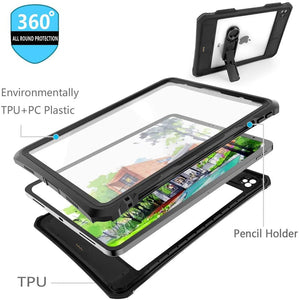 Shellbox iPad Pro 11 IP68 Waterproof Case with Lanyard and Kickstand