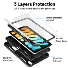 Load image into Gallery viewer, iPad Mini 6 Hybrid Heavy Duty Shockproof Armor Stand Cover Case