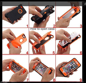 AICase Heavy Duty Tough 3 in 1 Rugged Shockproof Case for iPhone 6/6s