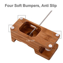 Load image into Gallery viewer, iPhone & Apple Watch 38/42mm Dock Bamboo Wood Stand Charge Station Cradle Holder