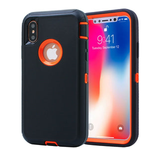 Heavy Duty Tough 3 in 1 Hard PC Soft Silicone Impact Protection Dust Proof Full Body Protection Case Cover for Apple iPhone X/XS/XS Max/XR