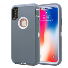 Load image into Gallery viewer, Heavy Duty Tough 3 in 1 Hard PC Soft Silicone Impact Protection Dust Proof Full Body Protection Case Cover for Apple iPhone X/XS/XS Max/XR