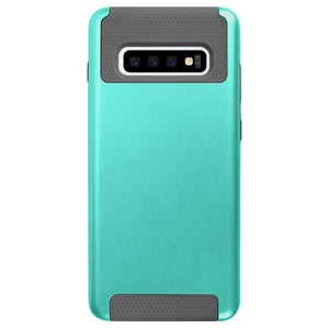 Galaxy S10/S10+ 2 in 1 Anti-Scratch Dual Layer Heavy Duty Tough Armor Hard Plastic Shell Soft Rugged TPU Bumper Shockproof Protective Case