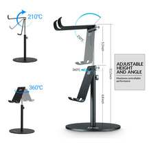 Load image into Gallery viewer, Tall Adjust Tablet Cell Phone Desktop Desk Stand iPad iPhone Mount Holder