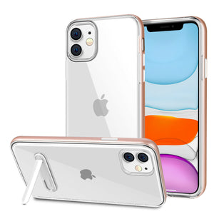 iPhone 11 Pro Max Clear TPU Shockproof Armor Case with Magnetic Stand