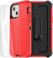 Load image into Gallery viewer, iPhone 13 Mini Case with Belt-Clip Holster and Screen Protector Heavy Duty Protective Phone Cover