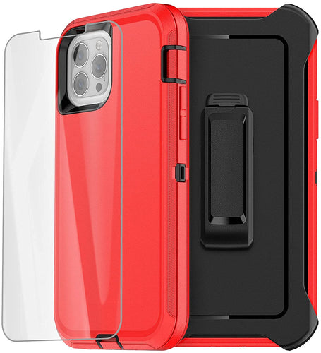 iPhone 13 Pro Case with Belt-Clip Holster and Screen Protector Heavy Duty Protective Phone Cover