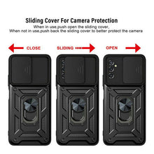 Load image into Gallery viewer, Samsung Galaxy S22 Ultra Shockproof Armor Ring Stand Slide Lens Cover Case