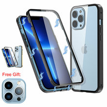 Load image into Gallery viewer, Aluminum Metal Frame Hard Case for iPhone 13 with Magnetic Clear Glass Cover