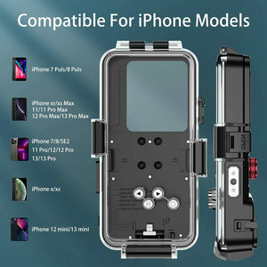 Waterproof iPhone Protective Case 98FT/30M Underwater Photography Housing Cover
