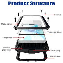 Load image into Gallery viewer, iPhone 13 Aluminum Heavy Duty Cover Case with Screen Protector