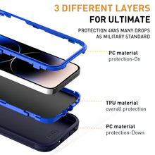Load image into Gallery viewer, iPhone 14 Pro Max Rugged Heavy Duty Shockproof Hybrid Protection Case