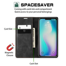 Load image into Gallery viewer, iPhone 14 Flip Leather Wallet Protective Cover Case