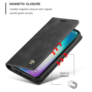 iPhone 14 Flip Leather Wallet Protective Cover Case