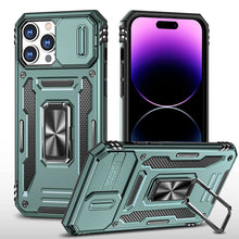 Load image into Gallery viewer, iPhone 14 Pro Shockproof Heavy Duty Case with Ring Stand