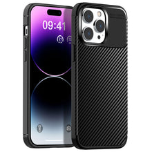 Load image into Gallery viewer, iPhone 14 Slim Carbon Fiber Shockproof Cover Case Black