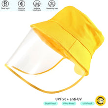 Load image into Gallery viewer, Kids Boys Girls Safety Full Face Shield Protection Cover Anti-Splash Sun Hat Cap