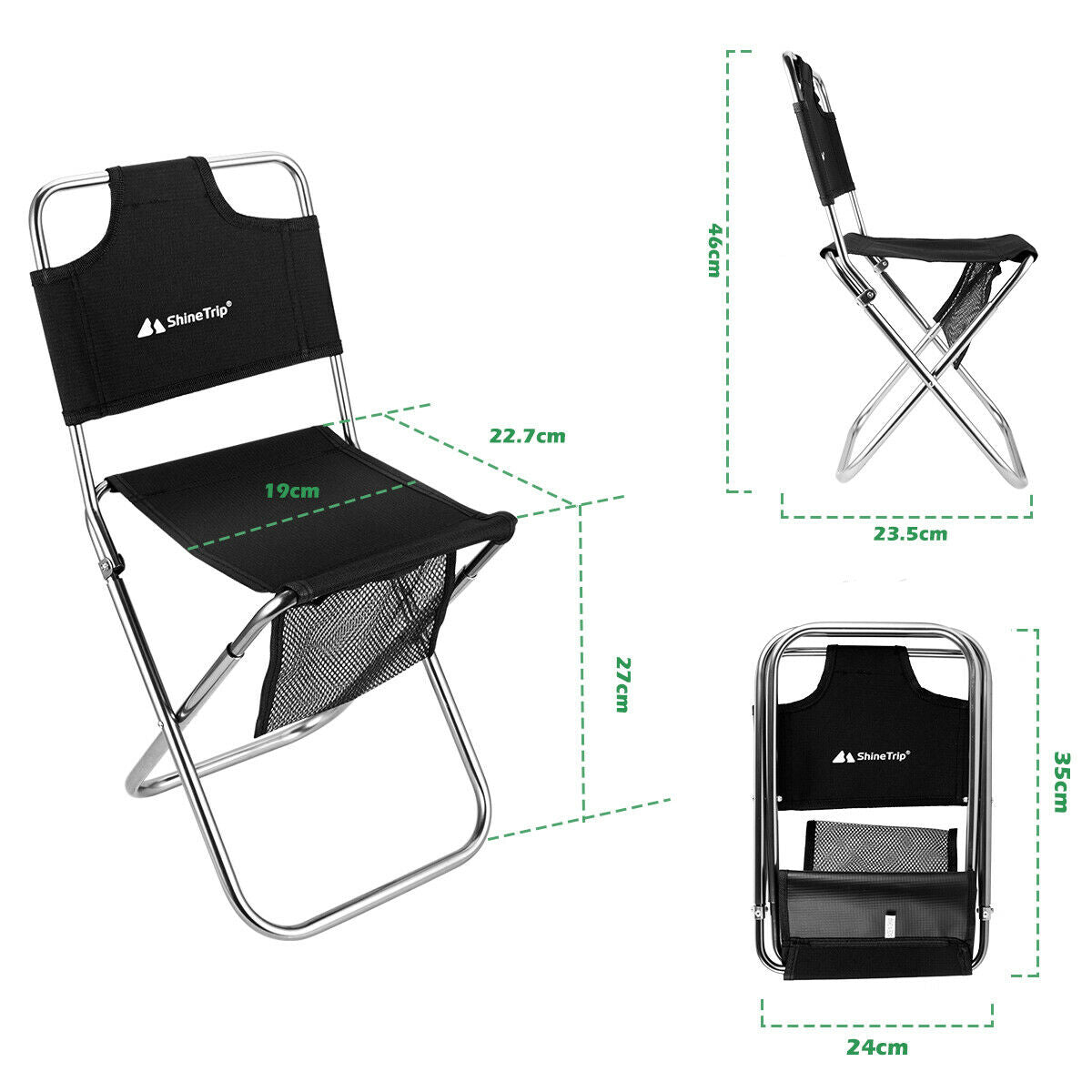 Folding Portable Aluminum Stool Camping Fishing Hiking Travel Outdoor –