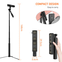 Load image into Gallery viewer, 10&quot; Selfie Ring Light with Extendable Tripod Stand &amp; 360° Rotatable Phone Holder