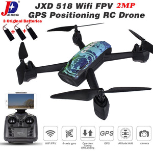 JXD 518 RC WIFI FPV Quadcopter GPS 720P HD Camera Realtime Headless Mode Drone