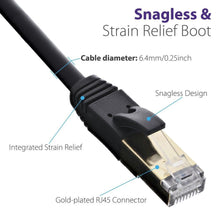 Load image into Gallery viewer, LOT CAT7 Shielded RJ45 Ethernet LAN Network Patch Cable Connector Internet Cord 164ft Black