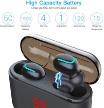 Load image into Gallery viewer, AICase TWS Wireless Headphones Bluetooth 5.0 Wireless Earbuds Built-in Mic Mini Sweatproof Sport Headsets in-Ear Headset with Wireless Charging Case