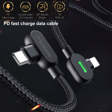 Load image into Gallery viewer, Mcdodo 90° Elbow Type-C Lightning PD Fast Charge Cable for iPhone