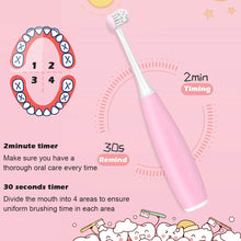 Load image into Gallery viewer, Kids Sonic Toothbrush,Rechargeable 32000 VPM Tooth Brush,Patented 3 Brush Head Design,Angled Bristles Clean Each Tooth