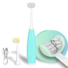 Load image into Gallery viewer, Kids Sonic Toothbrush,Rechargeable 32000 VPM Tooth Brush,Patented 3 Brush Head Design,Angled Bristles Clean Each Tooth
