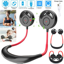 Load image into Gallery viewer, Mini Portable Neckband Neck Hanging Cooling Fan LED lights Rechargeable Battery