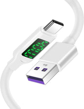 Load image into Gallery viewer, USB C Charger with LED Display, A to Type C Charging Cable Fast Charge for Samsung Galaxy