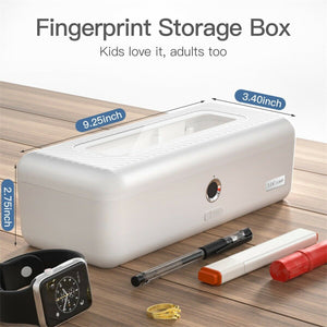 Mini Fingerprint Storage Box Safe Secret Money Hidden Cash Box for Students and Adults