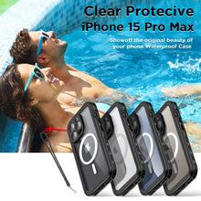 Load image into Gallery viewer, iPhone 15 Waterproof Heavy Duty MagSafe Magnetic Rugged Cover Case