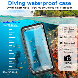 Universal Waterproof Diving Case Cover Type-C Adapter for Samsung Google iPhone Xiaomi Moto