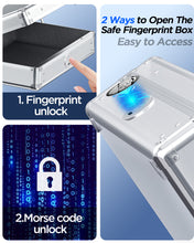 Load image into Gallery viewer, Biometric Fingerprint Gun Safe Lock Box - Secure Cash, Jewelry, Passport, Medicine