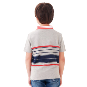 Kids Short Sleeve T shirt Tops Gray Orange