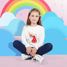 Load image into Gallery viewer, Kids Girls Cotton Unicorn Long Sleeves T-shirt Tops Tee Clothes Children Blouses