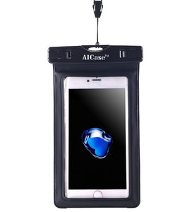 Waterproof Case Universal Dry Bag Pouch & Neck Strap for Smartphones 5.5" less