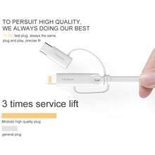Load image into Gallery viewer, USB Multi Charging Cable, 2.1A Current 3.3ft TPE Material,3 in 1 Multiple USB Cable
