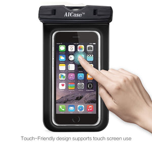 Waterproof Case Universal Dry Bag Pouch & Neck Strap for Smartphones 5.5" less