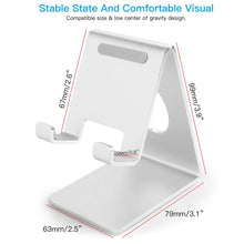 Load image into Gallery viewer, AICase Cell Phone Stand, Aluminum Desktop Cellphone Stand for iPhone X/Xs/Max/8/8 Plus/7/7 Plus/6s/6Plus, Nintendo Switch, Galaxy/S10/S9/S8/S7/S6/S5, Kindle, Google Nexus
