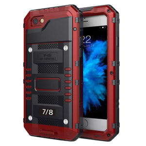 iPhone 7 Plus/ 8 Plus Waterproof Case, AICase IP68 Underwater Heavy Duty Cover [Full Body Protective] Metal Shockproof Shell with Built in Screen Protector for iPhone 7 Plus/ 8 Plus