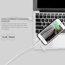 Load image into Gallery viewer, USB Multi Charging Cable, 2.1A Current 3.3ft TPE Material,3 in 1 Multiple USB Cable