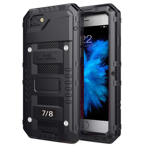 iPhone 7 Plus/ 8 Plus Waterproof Case, AICase IP68 Underwater Heavy Duty Cover [Full Body Protective] Metal Shockproof Shell with Built in Screen Protector for iPhone 7 Plus/ 8 Plus