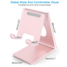 Load image into Gallery viewer, AICase Cell Phone Stand, Aluminum Desktop Cellphone Stand for iPhone X/Xs/Max/8/8 Plus/7/7 Plus/6s/6Plus, Nintendo Switch, Galaxy/S10/S9/S8/S7/S6/S5, Kindle, Google Nexus