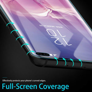 AICase Screen Protector for Galaxy S10 Plus,Black 0.25mm [Soft Curved Film ][HD Clear] [Case Friendly][FullCoverage] [Bubble-Free][Anti Fingerprint] Screen Cover for Samsung Galaxy S10+